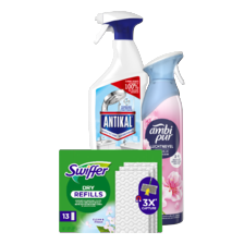 Alle Ambi Pur luchtverfrissers, Antikal of Swiffer